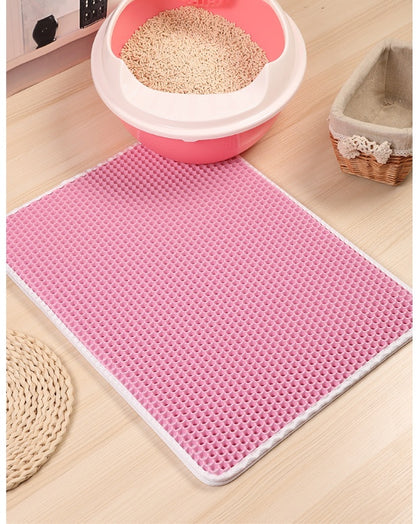 Double Layer Cat Litter Catcher Mat – Easy to Clean