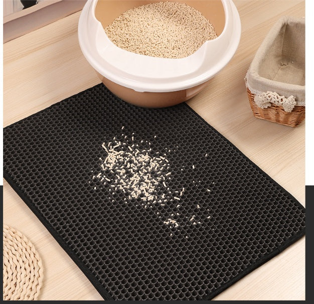 Double Layer Cat Litter Catcher Mat – Easy to Clean