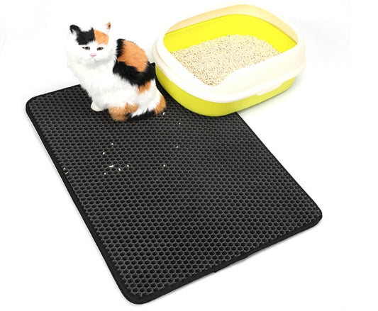 Double Layer Cat Litter Catcher Mat – Easy to Clean