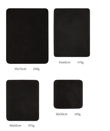 Double Layer Cat Litter Catcher Mat – Easy to Clean
