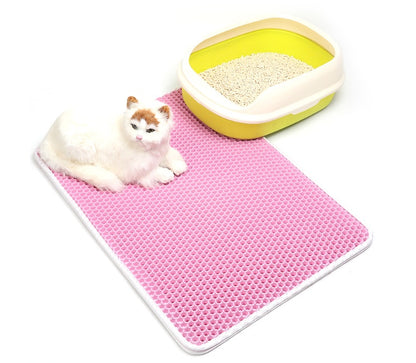 Double Layer Cat Litter Catcher Mat – Easy to Clean