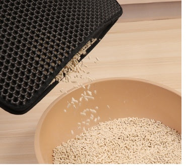Double Layer Cat Litter Catcher Mat – Easy to Clean